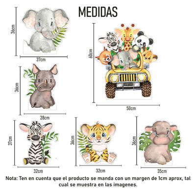 Set de Figuras de Animales Bebé en Coroplast – Decoración Infantil para Habitaciones y Fiestas Temáticas