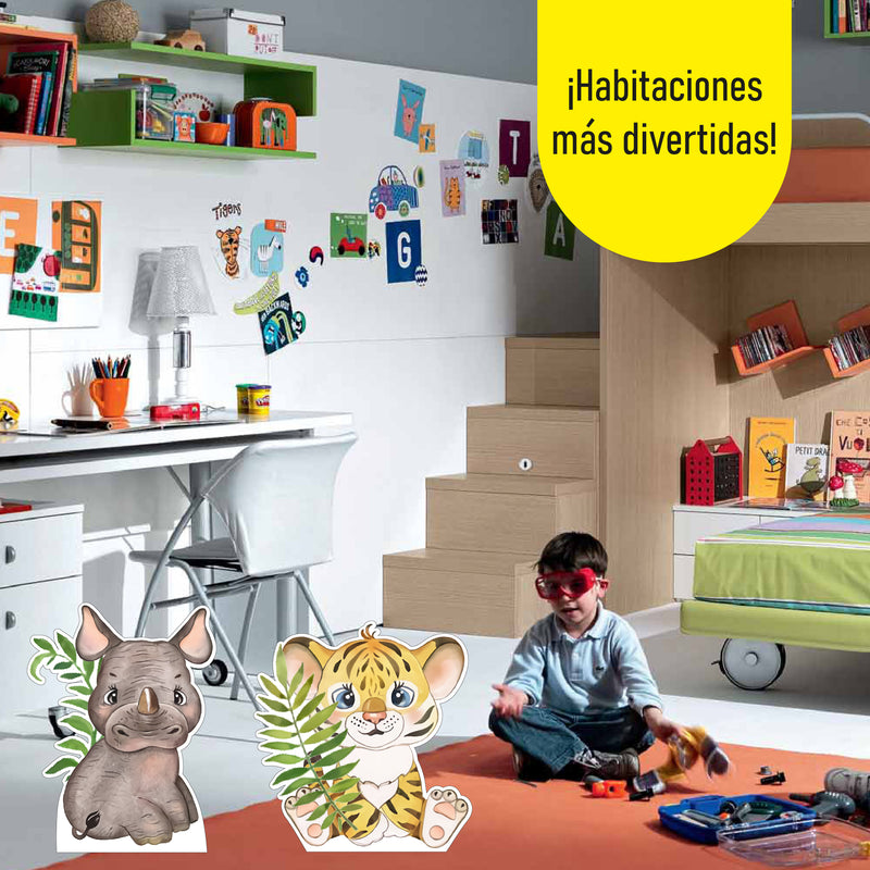 Set de Figuras de Animales Bebé en Coroplast – Decoración Infantil para Habitaciones y Fiestas Temáticas