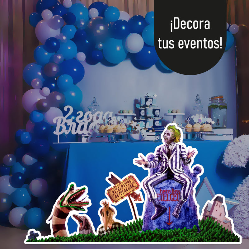 Set de Decoración Beetlejuice en Coroplast – Escena Completa para Fiestas y Decoración Temática