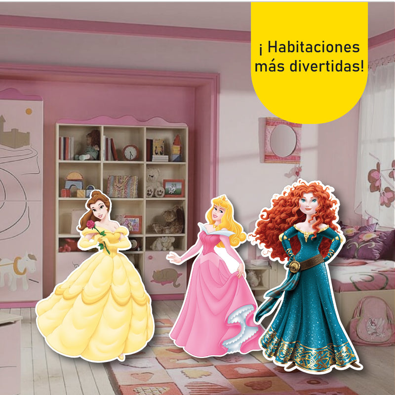 Set de 9 Princesas Disney en Coroplast de 110 cm – Decoración Mágica