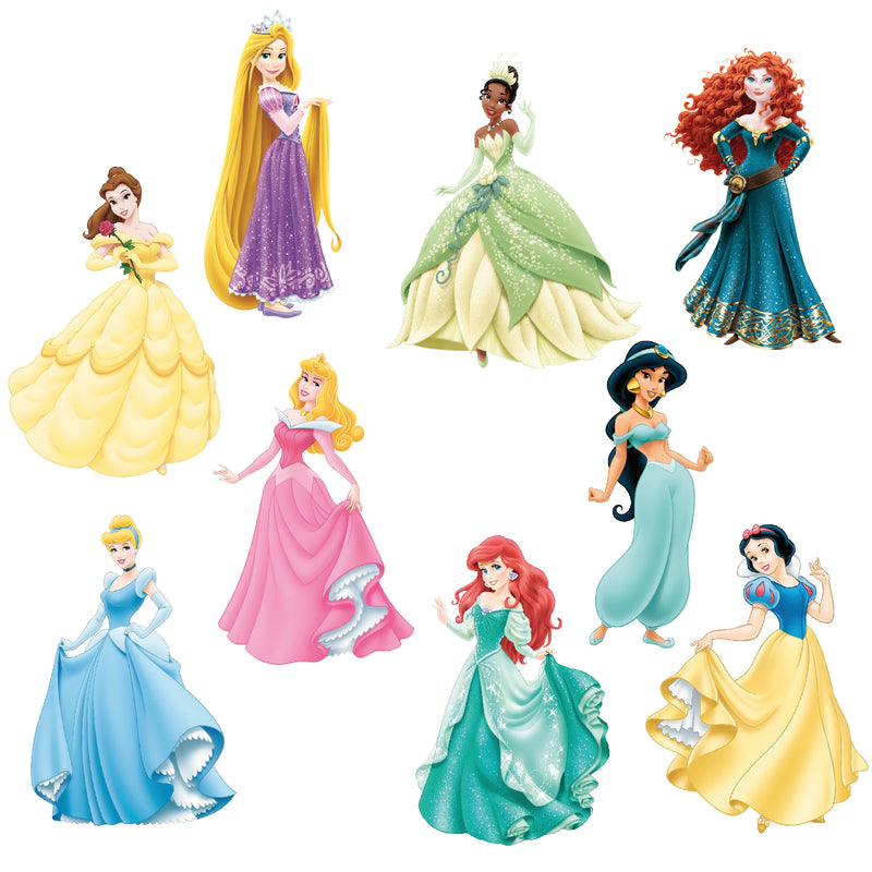 Set de 9 Princesas Disney en Coroplast de 110 cm – Decoración Mágica